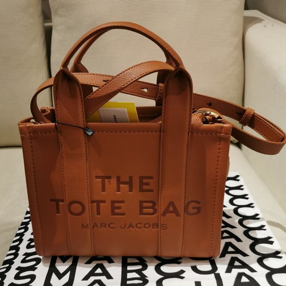 Marc Jacobs the Leather Mini Tote Bag Argan Oil - Picture 2 of 16